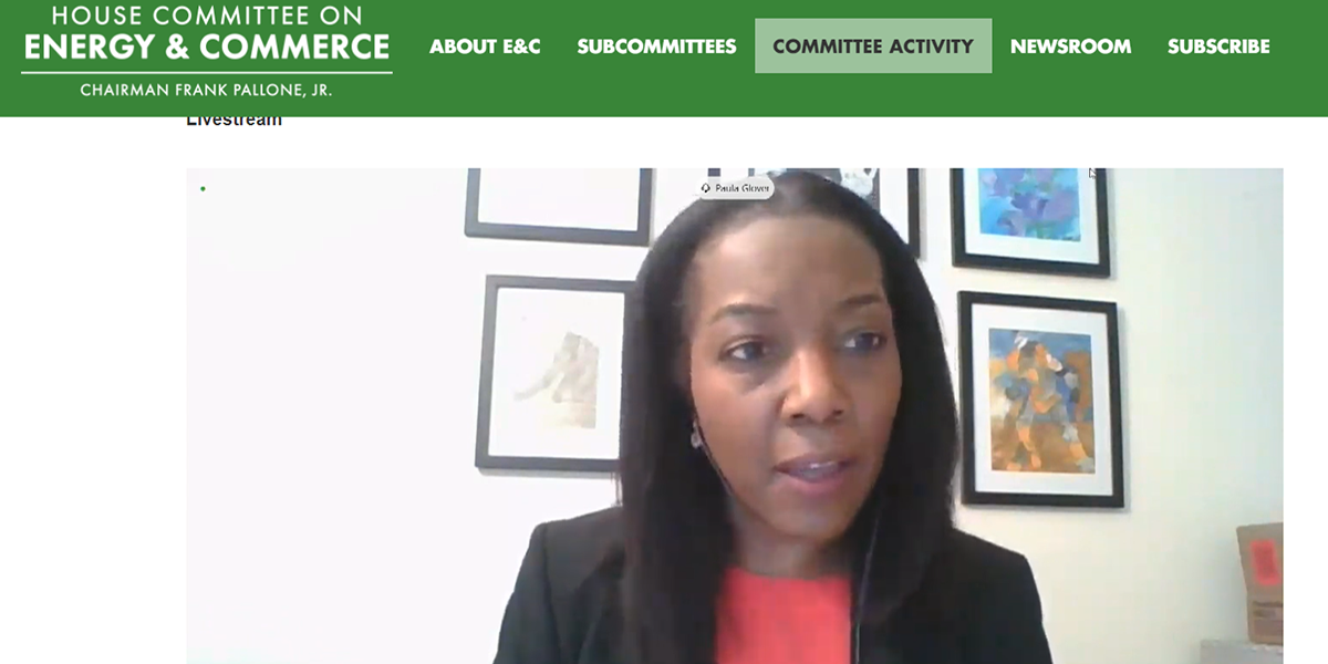 Paula Glover Paula Glover: House Energy and Commerce Testimony